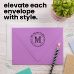 Magnolia Round Address Stamp