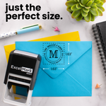 Magnolia Round Address Stamp