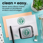 3 Round Monogram Address Stamp