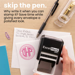 3 Round Monogram Address Stamp