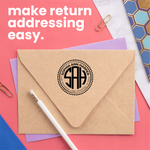 3 Round Monogram Address Stamp