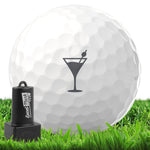 Martini Glass Golf Ball Stamp