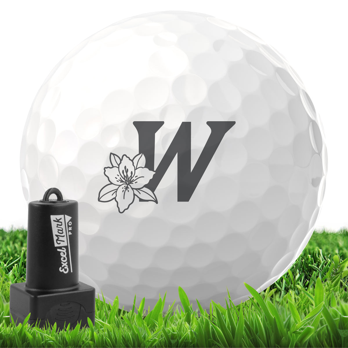 Azalea Monogram Golf Ball Stamp – RubberStamps.com