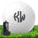 Bold Monogram Golf Ball Stamp