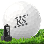 Double Stripe Monogram Golf Ball Stamp