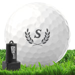 Laurel Monogram Golf Ball Stamp