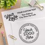Self-Inking Logo Address Stamp