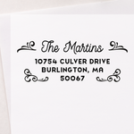 London Script Rectangle Address Stamp