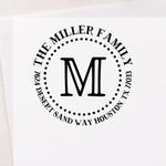 Magnolia Round Address Stamp