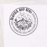 Mountain Bloom Address Stamp