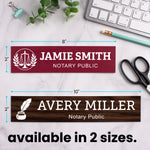 Engraved Nameplate Notary