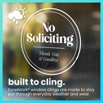 No Soliciting Cling Decal (3 Pack)