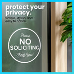 No Soliciting Cling Decal (3 Pack)