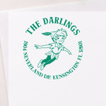 Peter Pan Round Address Stamp