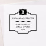 Plaque Monogram Address Stamp