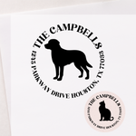 Solid Pet Silhouette Round Address Stamp