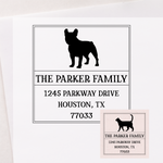 Solid Pet Silhouette Square Address Stamp