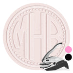 Round Outline Monogram Letters Embosser