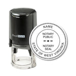 Round West Virginia Notary Stamp