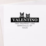 Solid Name Custom Pet Address Stamp (display up 4 pets)