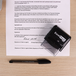 Self-Inking Signature Stamp