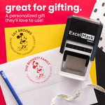 Steamboat Willie Round Address Stamp