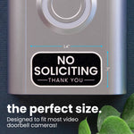 No Soliciting Doorbell Stickers