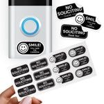 No Soliciting Doorbell Stickers