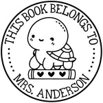 Book Buddies Turtle Book Stamp