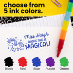 Puns of Praise Unicorn Teacher Stamp