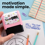 Puns of Praise Unicorn Teacher Stamp