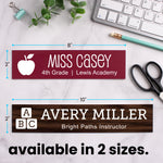Engraved Nameplate Teacher