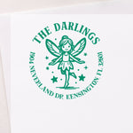 Tinker Bell Round Address Stamp