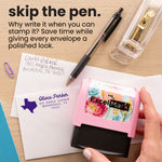 US State Silhouette Address Stamp
