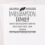 Vintage Cottage Square Address Stamp