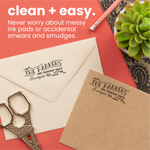 Antique Foliage Rectangle Address Stamp