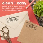 London Script Rectangle Address Stamp