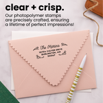 London Script Rectangle Address Stamp