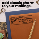 Antique Print Address Stamp