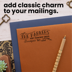 Antique Foliage Rectangle Address Stamp