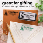 Book Owl Rectangle Address Stamp