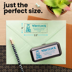 Book Owl Rectangle Address Stamp