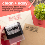 Antique Foliage Rectangle Address Stamp