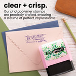 Antique Foliage Rectangle Address Stamp