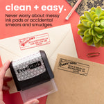 Antique Print Address Stamp