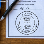 Round West Virginia Notary Stamp