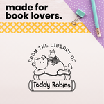 Pooh and Piglet Read Together Book Stamp
