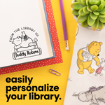 Pooh and Piglet Read Together Book Stamp