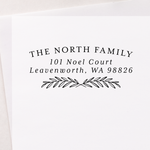 Winter Laurel Address Stamp