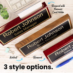 Wood Block Nameplate